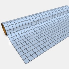 Gaming Paper: Roll - 1 inch blue square with black grid (30x12)